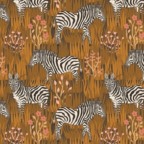 Zebras (12") - brown