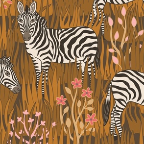 Zebras (24") - brown