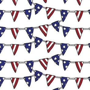 'Independence Day Pennant' Print on White
