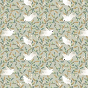 doves and olive branches - small