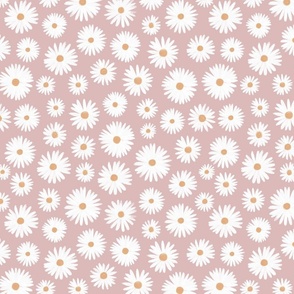 Daisies on Mauve Small