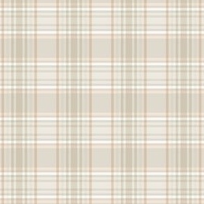 Beige and Brown Plaid- Small 1.6"x1.6"