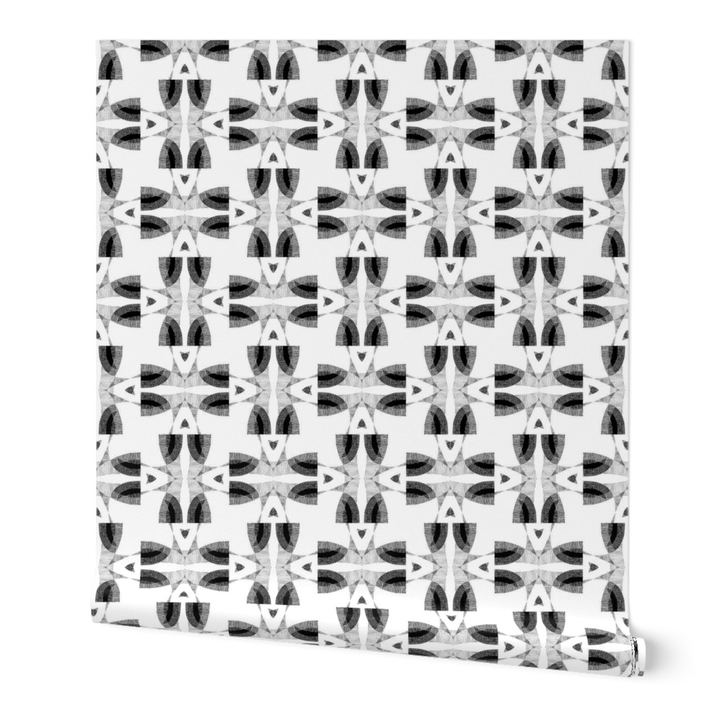 floral modern tulips flowers black white background