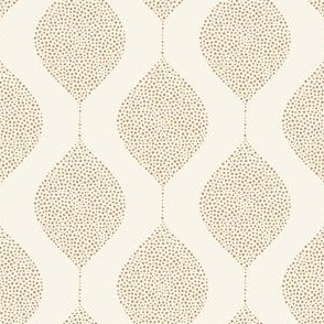(small scale) geometric drops - stippled droplets - wallpaper - golden brown/cream -  LAD23