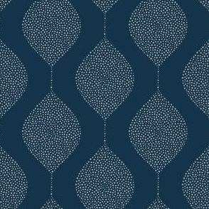 (small scale) geometric drops - stippled droplets - wallpaper - dark blue  -  LAD23