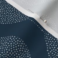 geometric drops - stippled droplets - wallpaper - dark blue  -  LAD23