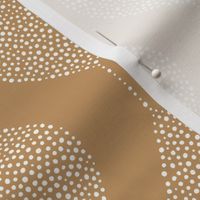 geometric drops - stippled droplets - wallpaper - golden brown  -  LAD23