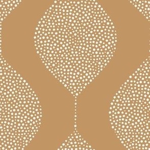 geometric drops - stippled droplets - wallpaper - golden brown  -  LAD23
