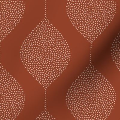 geometric drops - stippled droplets - wallpaper - rust - LAD23
