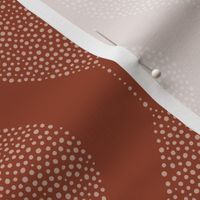 geometric drops - stippled droplets - wallpaper - rust - LAD23