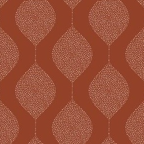 (small scale) geometric drops - stippled droplets - wallpaper - rust - LAD23