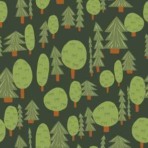 Forest - Trees - Woods - dark green - shw1019 c