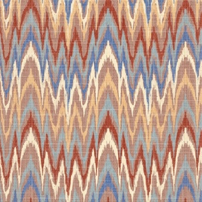 Italian bargello - canvas textured wallpaper - large scale 19"x 30" as fabric / 24"x 36.8" as wallpaper