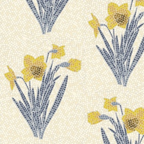 Beige Tiled Daffodils