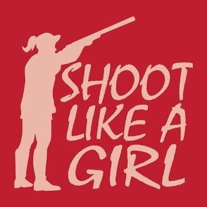  Shoot Like A Girl - Trap Shooting & Skeet Shooting - Black and Dark Red