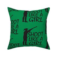  Shoot Like A Girl - Trap Shooting & Skeet Shooting - Black and Dark Green
