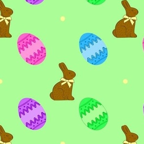 Easter Egg and Chocolate Bunny 