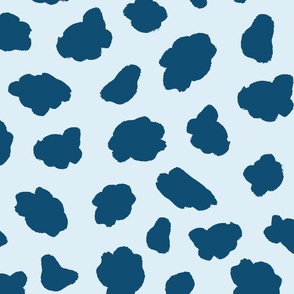 Blue Holstein Cow Print - 2" to 4" spots