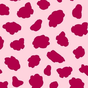 Magenta Pink Cow Print 2" to 4" Spots