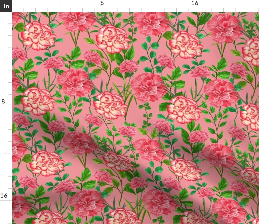 Pink Blushing Carnations