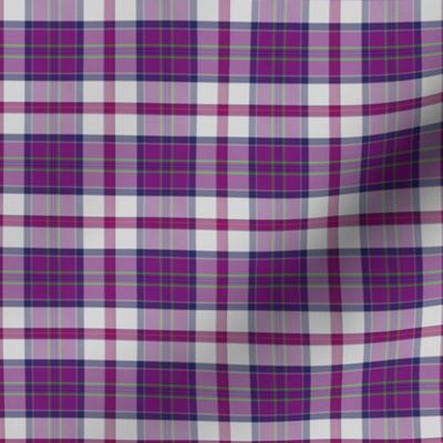 Large Summer Plaid Purple Red White