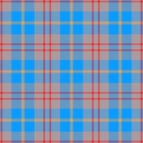 Large Summer Plaid Tan Red Blue