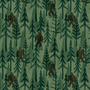 Subtle Sasquatch - 12" large - forest green 