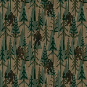 Subtle Sasquatch - 12" large - olive brown forest camouflage 