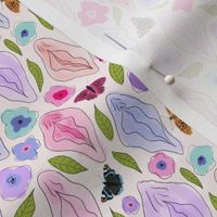 Delicate floral vulvas - small print