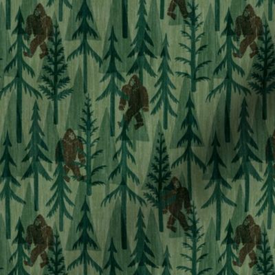 Subtle Sasquatch - 6" medium - forest green 