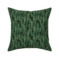 Subtle Sasquatch - 6" medium - forest green 