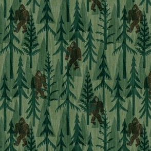 Subtle Sasquatch - 6" medium - forest green 