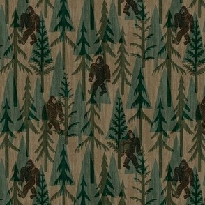 Subtle Sasquatch - 6" medium - olive brown forest camouflage 