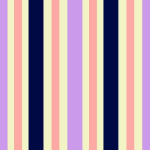 Calm River Waves 2 // medium // stripes, purple, coral, blue, yellow