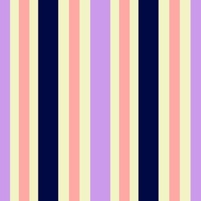 Calm River Waves 2 // small // stripes, purple, coral, blue, yellow