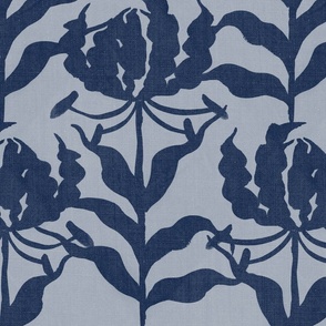 Glory Lily - Navy (Large Scale)
