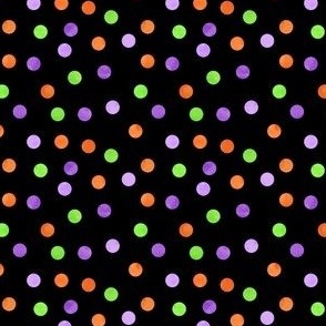 (1/4" scale)  polka dots  - halloween black - C21