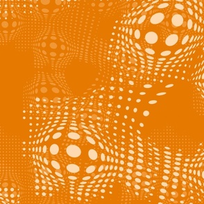 [Large] Pop Art Chaotic Bump 3D Orange