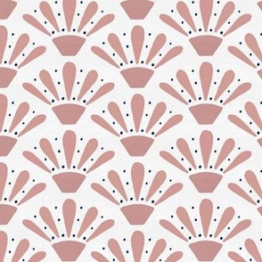 Dusty pink fan pattern for wallpaper, cushion, upholstery and home decor.  