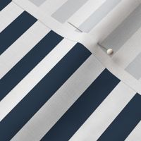 1/2” Horizontal Navy and White Stripes