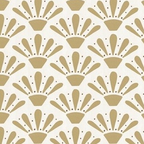 Neutral fan pattern for wallpaper, cushions and upholstery