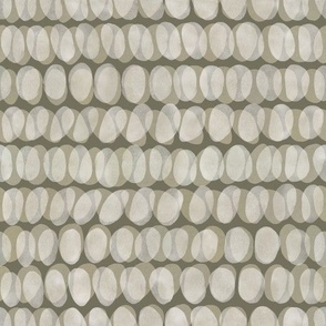 Cream modern abstract dots on sage background