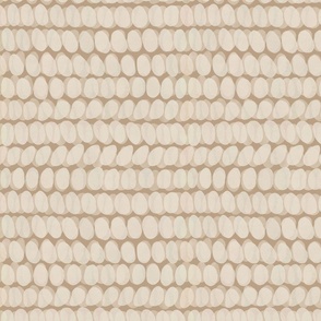Warm neutral latte beige and white abstract dots 
