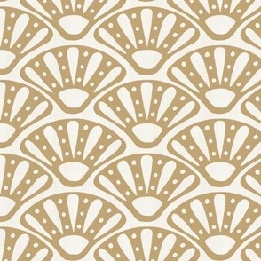Geometric, bone fan pattern for neutral wallpaper, cushions and home decor