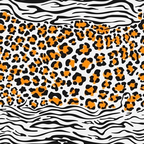 Leopard and zebra skin