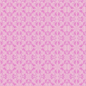 tiny lace on pink for dollhouse wallpaper by rysunki_malunki