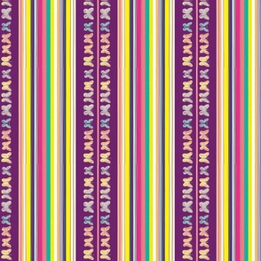 beautiful stripe repeat pattern for curtain with trending colours _ butterfly inside second stripe