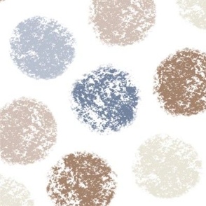 Dots in blue, brown 2.5” 