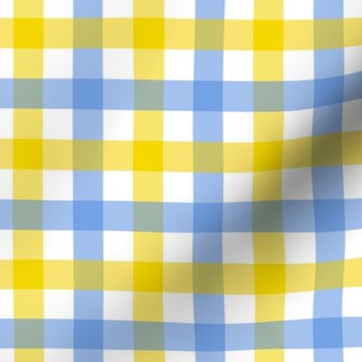 Pastel Gingham in blue and yellow