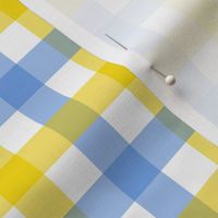 Pastel Gingham in blue and yellow